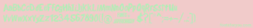 FrostysWinterland Font – Green Fonts on Pink Background