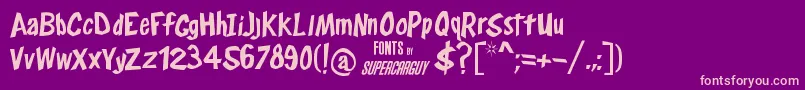 FrostysWinterland Font – Pink Fonts on Purple Background