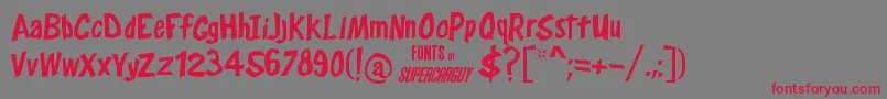 FrostysWinterland Font – Red Fonts on Gray Background