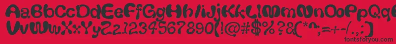 Thickhead Font – Black Fonts on Red Background