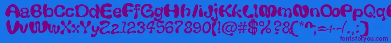 Шрифт Thickhead – фиолетовые шрифты на синем фоне