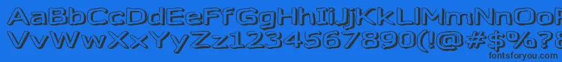Gazzarelli Font – Black Fonts on Blue Background