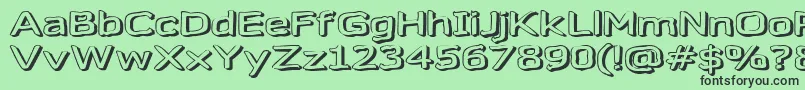 Gazzarelli Font – Black Fonts on Green Background