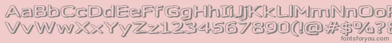 Gazzarelli-Schriftart – Graue Schriften auf rosa Hintergrund