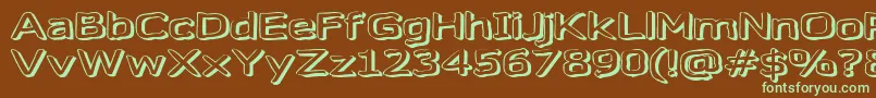 Gazzarelli Font – Green Fonts on Brown Background