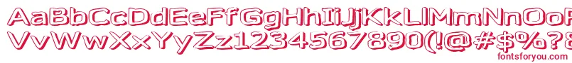 Gazzarelli Font – Red Fonts on White Background