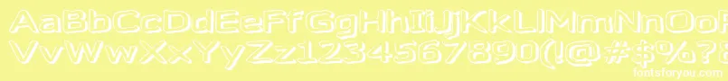 Gazzarelli Font – White Fonts on Yellow Background