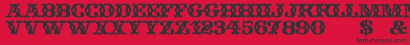 WildWestWind Font – Black Fonts on Red Background