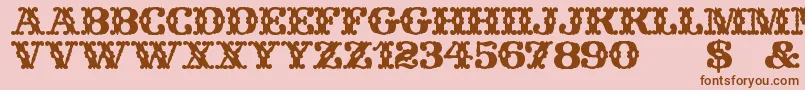 WildWestWind Font – Brown Fonts on Pink Background