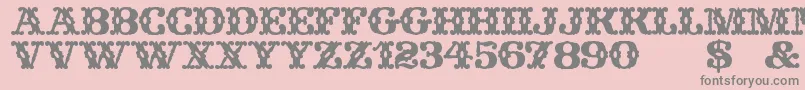 WildWestWind Font – Gray Fonts on Pink Background