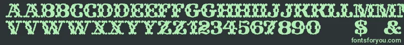 WildWestWind Font – Green Fonts on Black Background