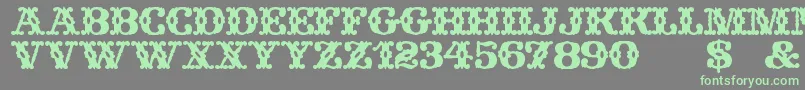 WildWestWind Font – Green Fonts on Gray Background