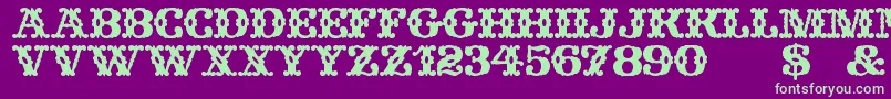 WildWestWind Font – Green Fonts on Purple Background
