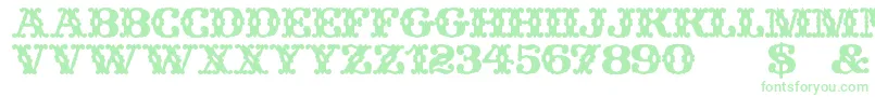 WildWestWind Font – Green Fonts on White Background