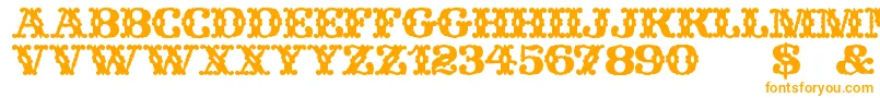 WildWestWind Font – Orange Fonts on White Background