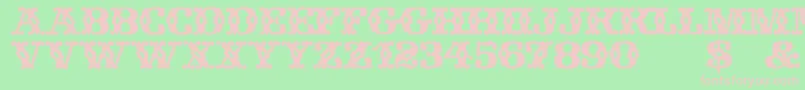 WildWestWind Font – Pink Fonts on Green Background