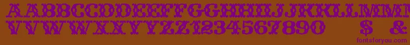 WildWestWind Font – Purple Fonts on Brown Background