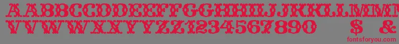WildWestWind Font – Red Fonts on Gray Background