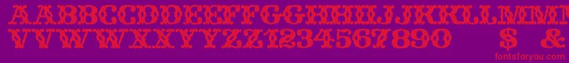 WildWestWind Font – Red Fonts on Purple Background