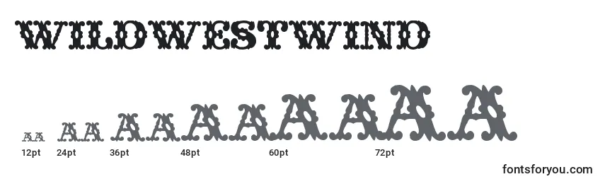 WildWestWind Font Sizes