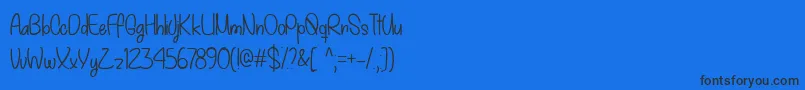 Шрифт MyDecemberTtf – чёрные шрифты на синем фоне