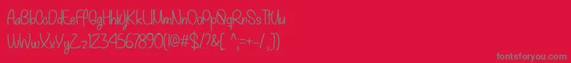 Шрифт MyDecemberTtf – серые шрифты на красном фоне