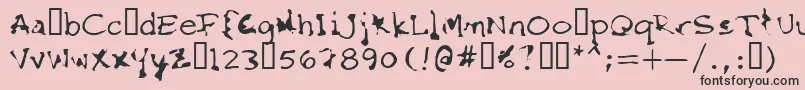 フォントFkrStarlifeSemibold – ピンクの背景に黒い文字