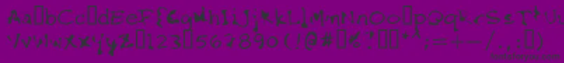 FkrStarlifeSemibold Font – Black Fonts on Purple Background