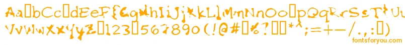 Шрифт FkrStarlifeSemibold – оранжевые шрифты