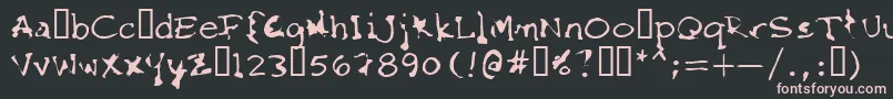 Шрифт FkrStarlifeSemibold – розовые шрифты на чёрном фоне