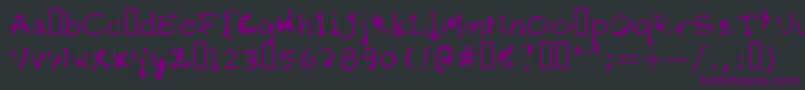 Шрифт FkrStarlifeSemibold – фиолетовые шрифты на чёрном фоне