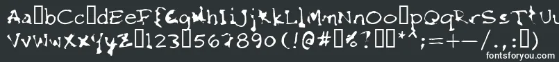フォントFkrStarlifeSemibold – 黒い背景に白い文字