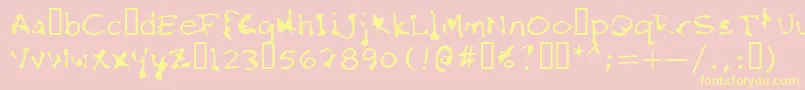 FkrStarlifeSemibold Font – Yellow Fonts on Pink Background