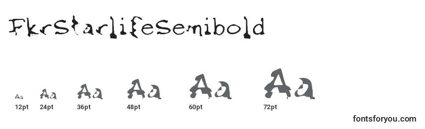 Размеры шрифта FkrStarlifeSemibold