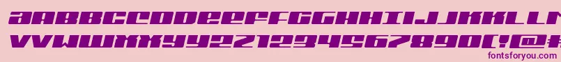Michiganexpandsemiital Font – Purple Fonts on Pink Background