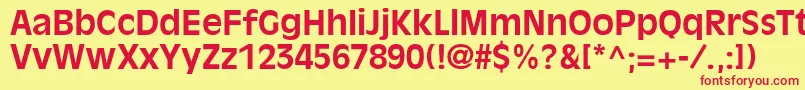 フォントAntiqueolivestdBold – 赤い文字の黄色い背景