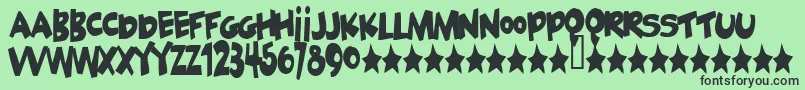 Geekabyte Font – Black Fonts on Green Background