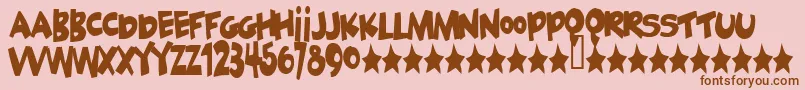 Police Geekabyte – polices brunes sur fond rose