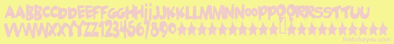 Шрифт Geekabyte – розовые шрифты на жёлтом фоне