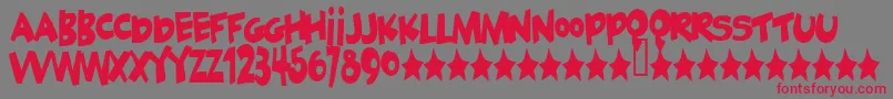 Geekabyte Font – Red Fonts on Gray Background