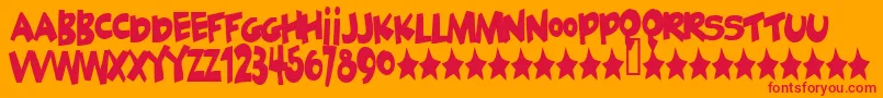 Geekabyte Font – Red Fonts on Orange Background