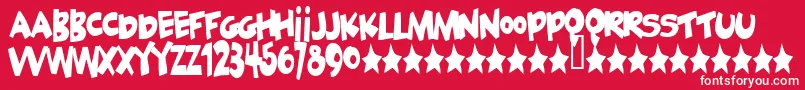 Geekabyte Font – White Fonts on Red Background