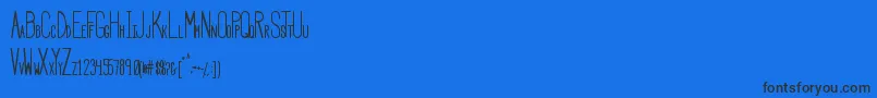 HbmSerenityBold-Schriftart – Schwarze Schriften auf blauem Hintergrund