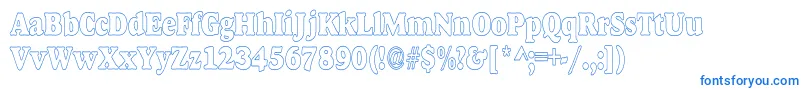 AlfredoHeavyHollowCondensed Font – Blue Fonts
