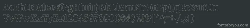 En savoir plus sur la police AlfredoHeavyHollowCondensed Police AlfredoHeavyHollowCondensed – polices grises sur fond noir