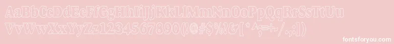 AlfredoHeavyHollowCondensed Font – White Fonts on Pink Background