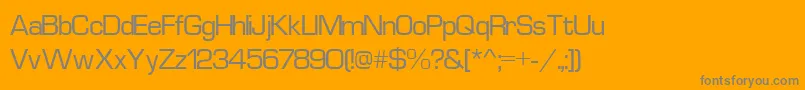 Шрифт Euros3 – серые шрифты на оранжевом фоне