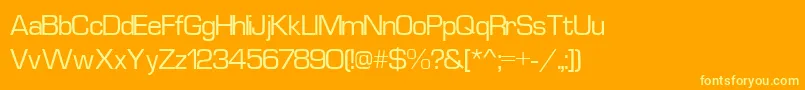Euros3 Font – Yellow Fonts on Orange Background