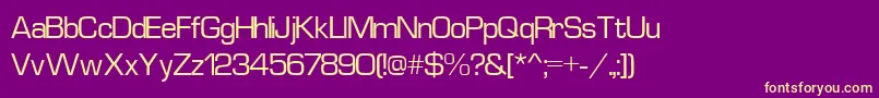 Euros3 Font – Yellow Fonts on Purple Background