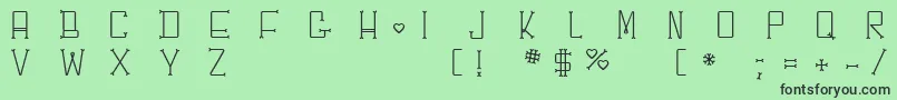 フォントChesbone – 緑の背景に黒い文字